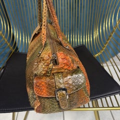 Silvano Biagini Multicolored Python Bag, Italy
