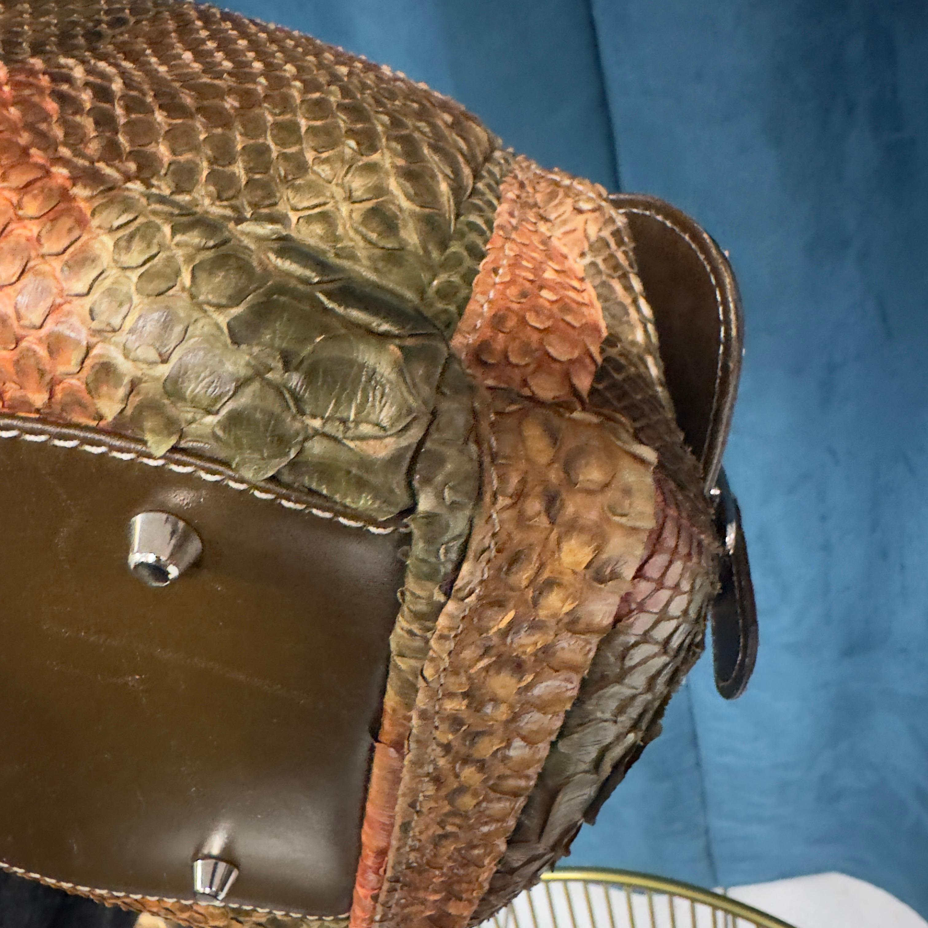 Silvano Biagini Multicolored Python Bag, Italy - image 20
