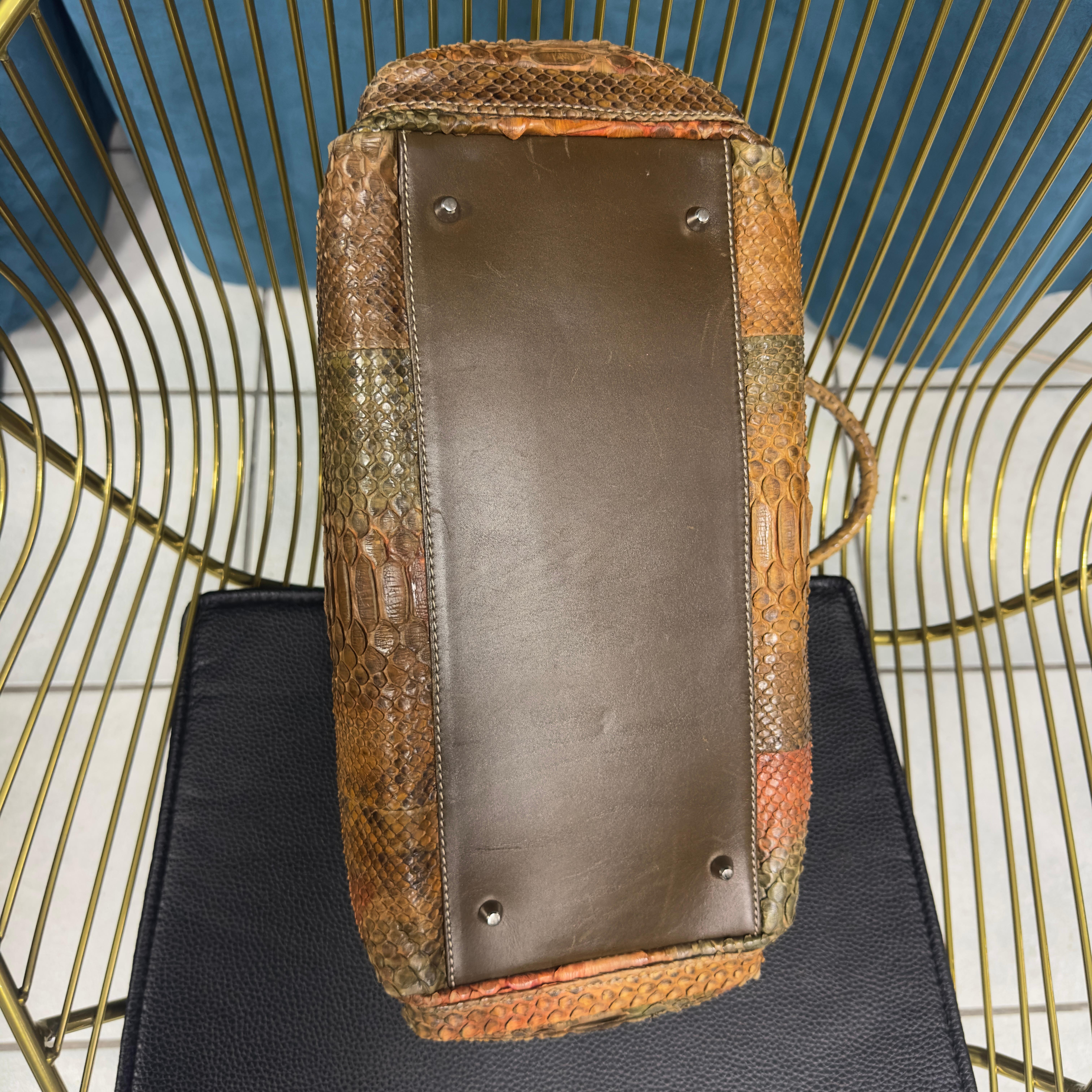 Silvano Biagini Multicolored Python Bag, Italy - image 5