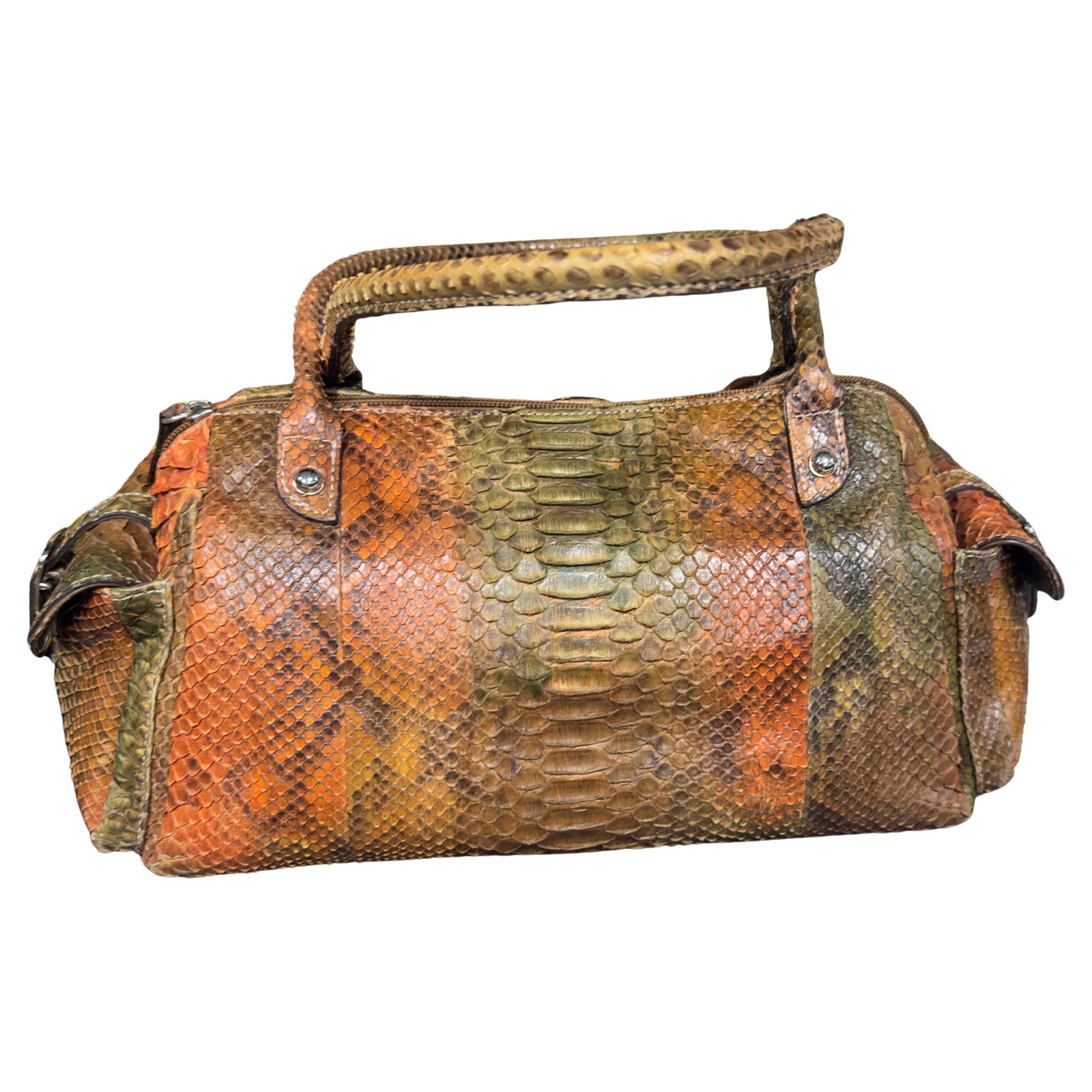 Silvano Biagini Multicolored Python Bag, Italy - image 1
