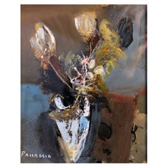 Silvano Passaglia  Oil on board, signed (40x33cm)  Gorgeous still life, framed
