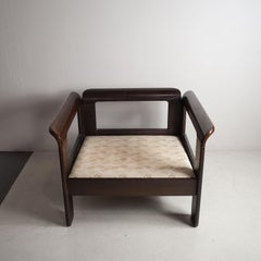 Fauteuil italien en bois du milieu du siècle dernier de Silvano Passi, 1970