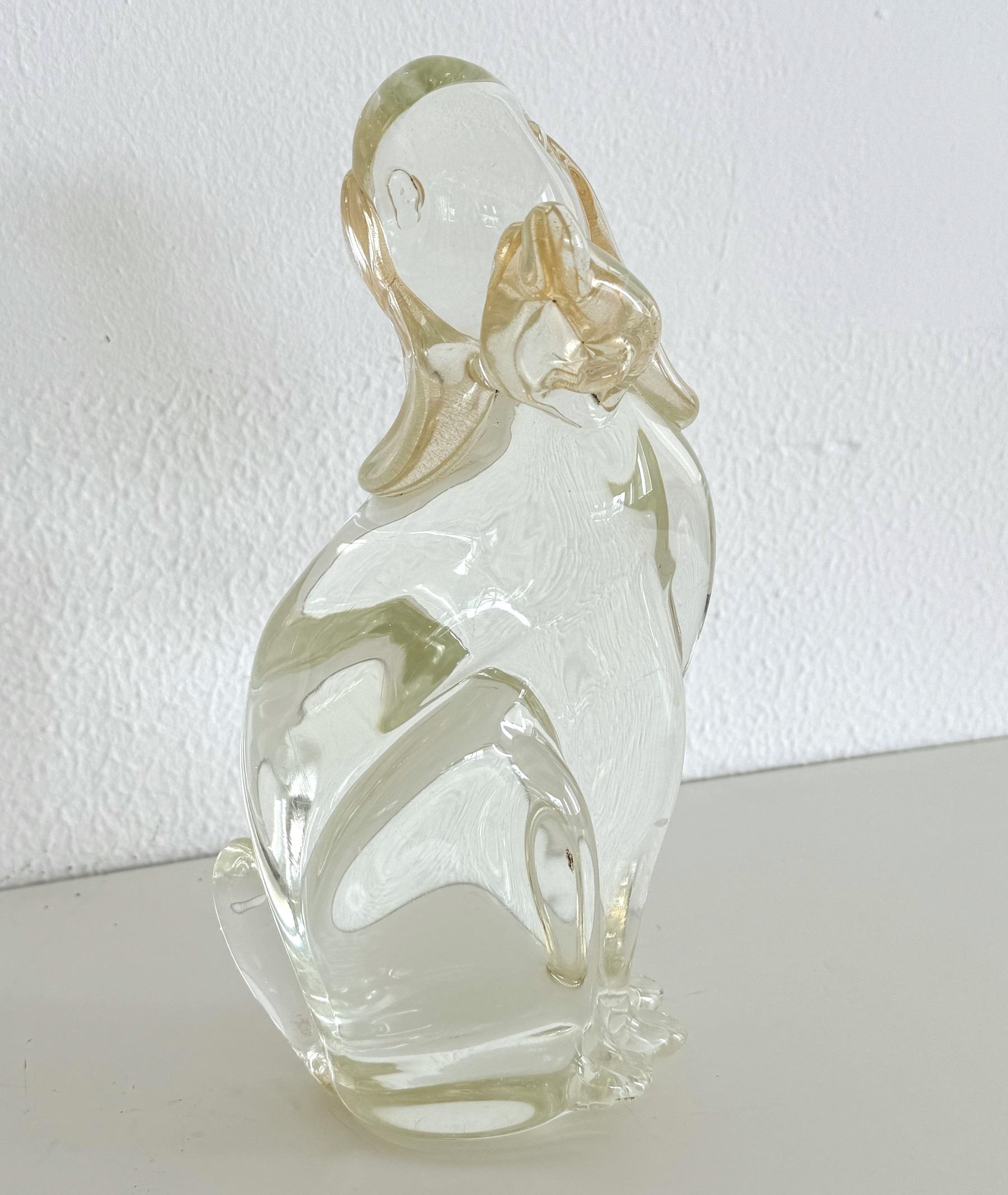 Escultura de perro en cristal de Murano de Silvano Signoretto, años 90 en venta 3