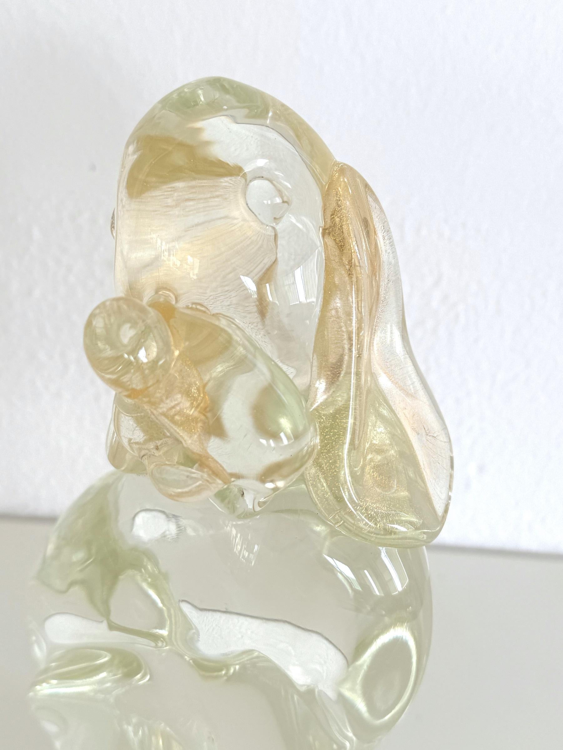 Escultura de perro en cristal de Murano de Silvano Signoretto, años 90 en venta 4