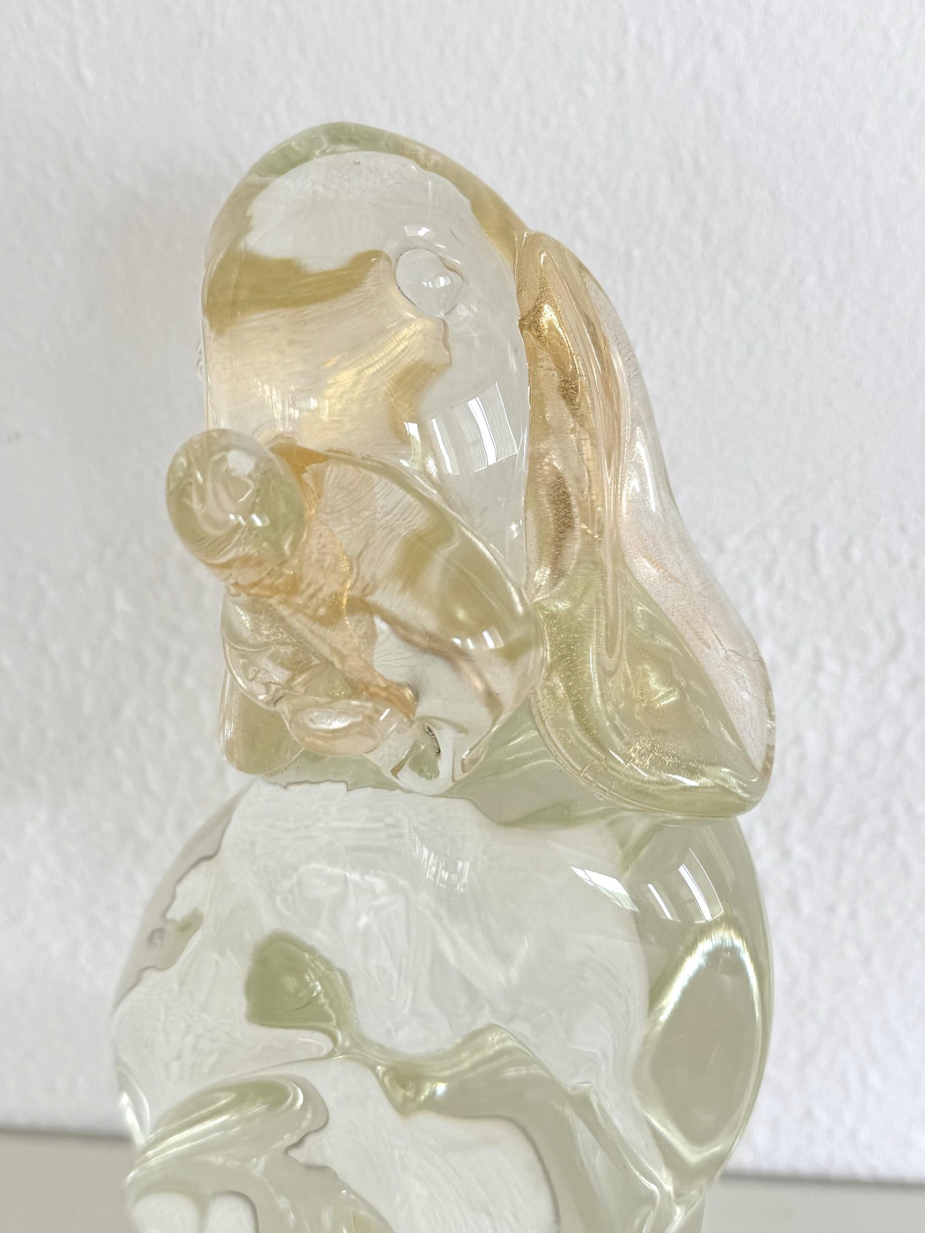 Escultura de perro en cristal de Murano de Silvano Signoretto, años 90 Moderno de mediados de siglo en venta