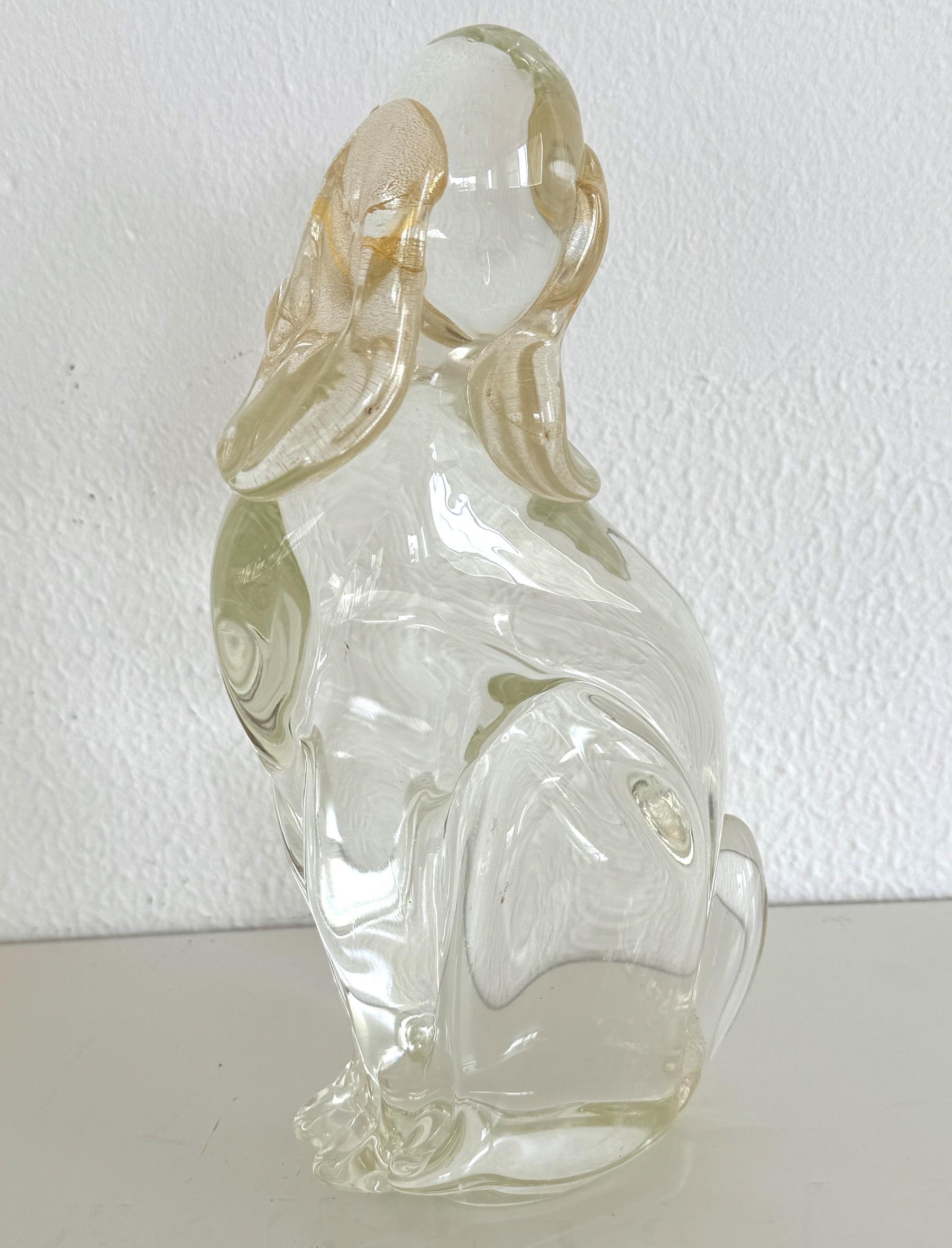 Escultura de perro en cristal de Murano de Silvano Signoretto, años 90 Italiano en venta
