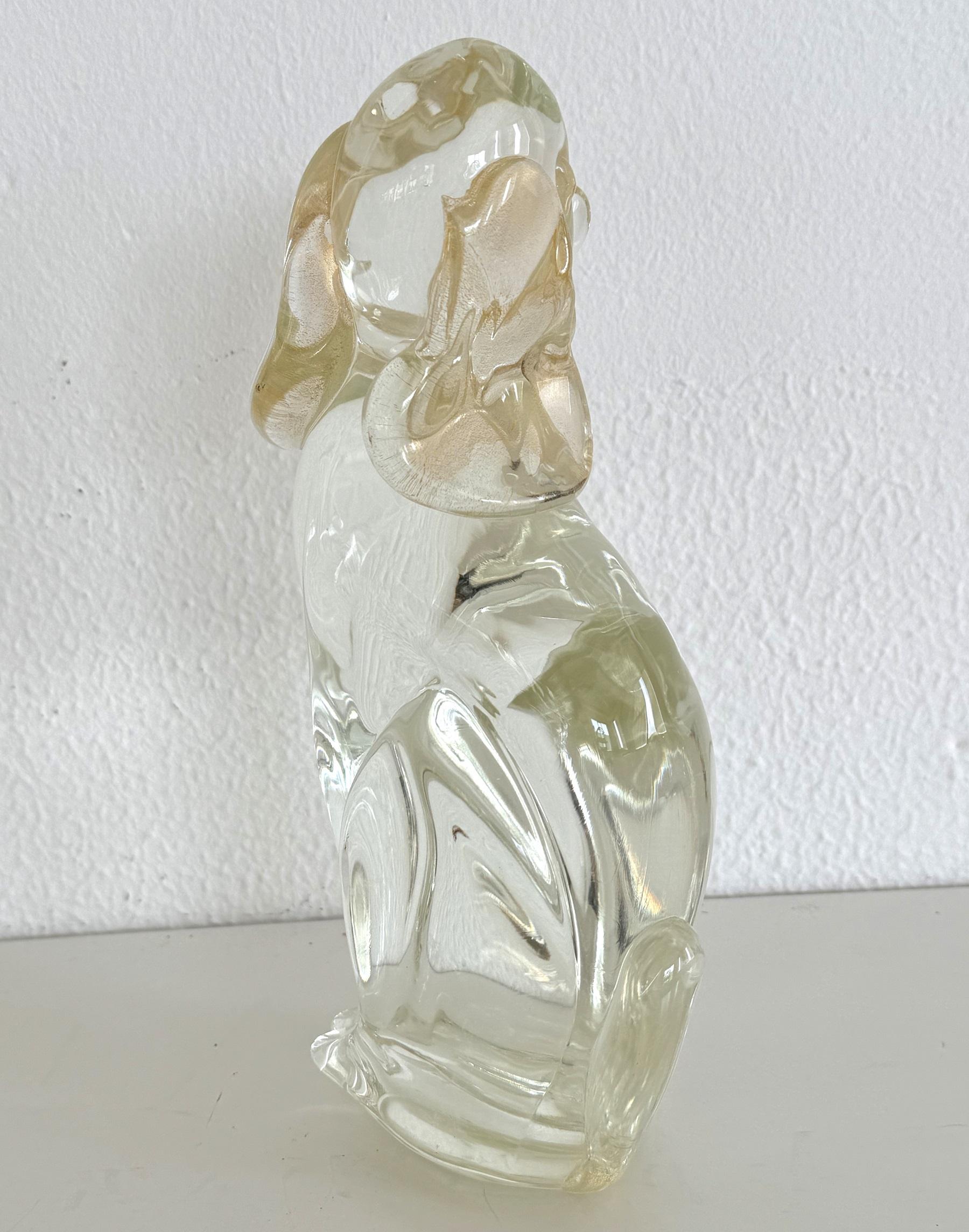 Escultura de perro en cristal de Murano de Silvano Signoretto, años 90 Hecho a mano en venta