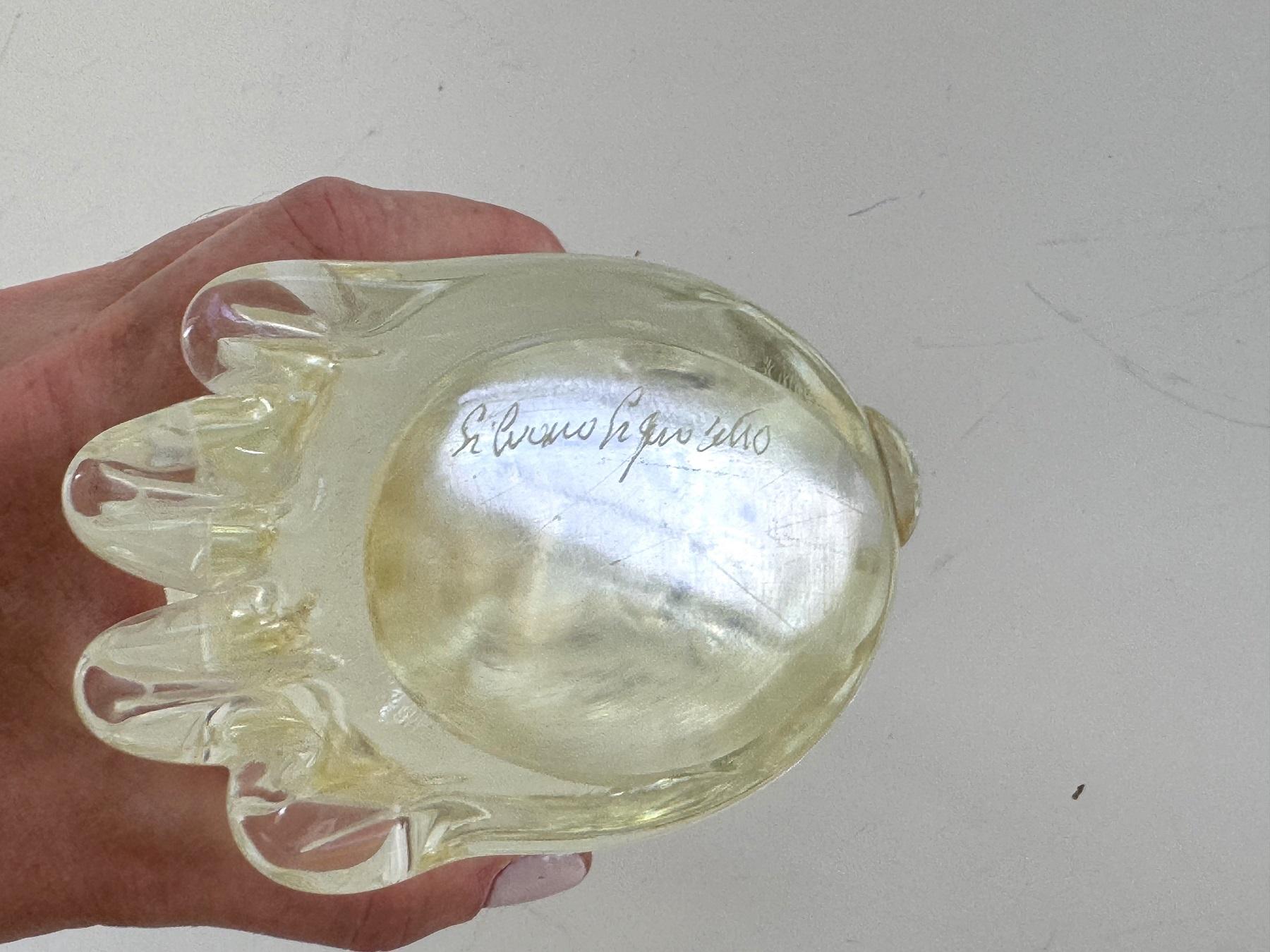Escultura de perro en cristal de Murano de Silvano Signoretto, años 90 siglo XX en venta