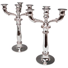 Silver 13 Lot 812.5 Vienna Two Biedermeier Candlesticks Candelabras 1829 Austria