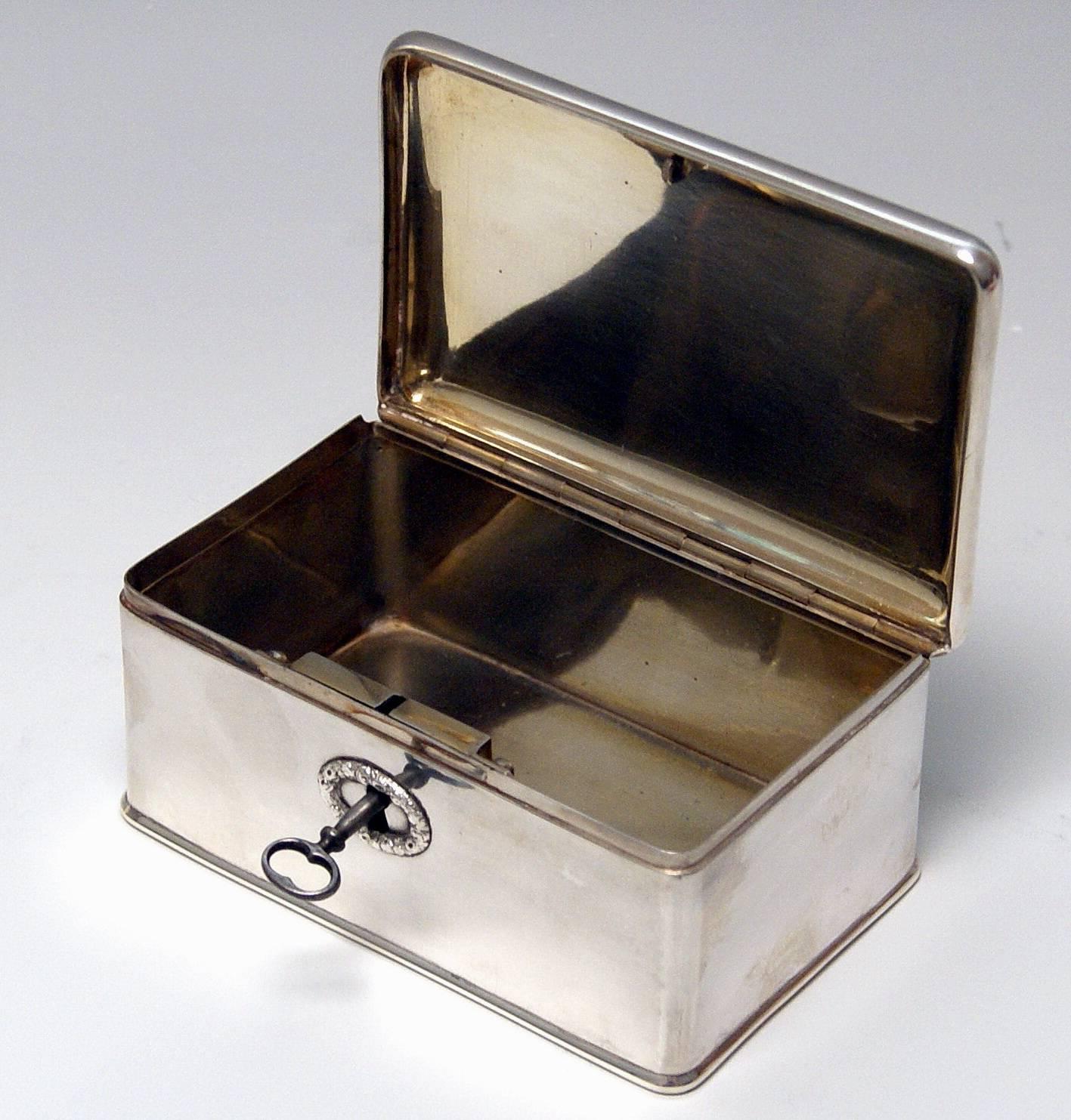 Silber 13 Lot Österreichische Biedermeier Zuckerdose Truhe Wien Franz Schiffer im Zustand „Hervorragend“ in Vienna, AT