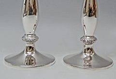 Silber 13 Lot zwei Kerzenständer Biedermeier Christian Sander, Wien, Österreich 1846