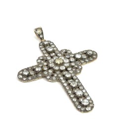 Silver & 14k Gold Cross Pendant