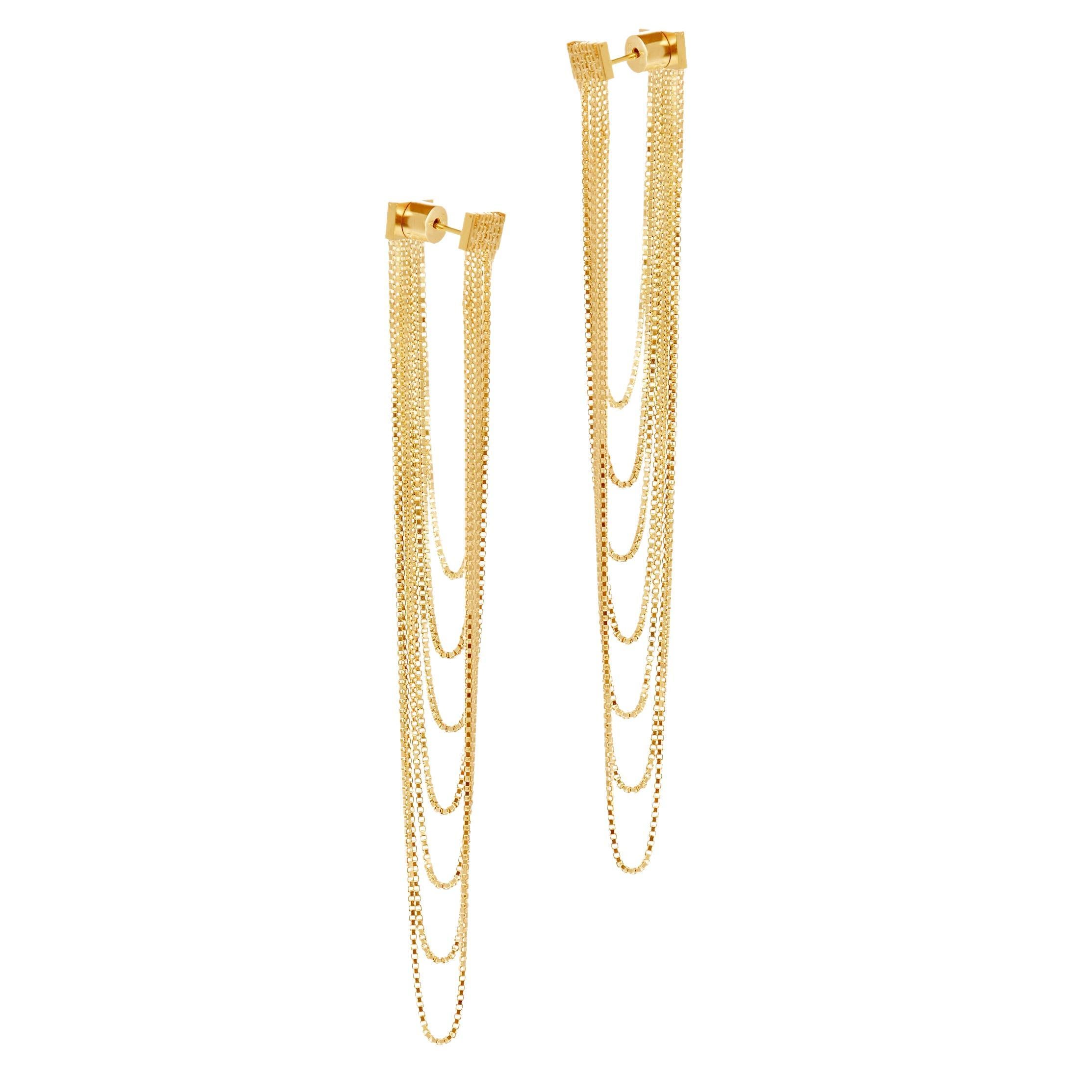 Box chain earrings deals