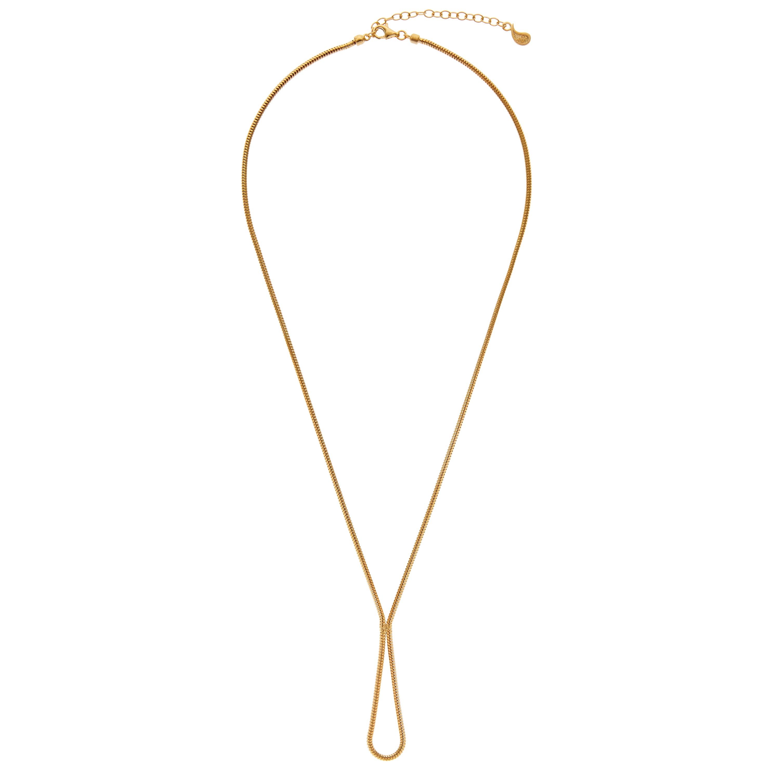 Silver 18K Gold-Plated Necklace Melodia Minimal Short Snake Chain Greek Jewelry