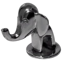 Silver 1950s Hagenauer Style Trumpeting Elephant