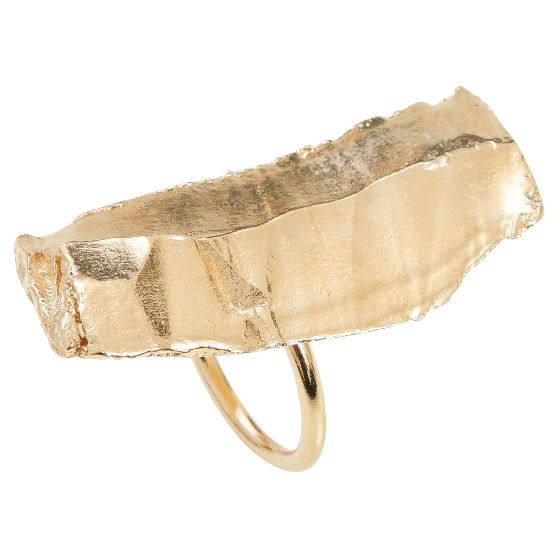 A Silver 3 Bague sculptée à la main en fonte de bronze par Marion Fillancq