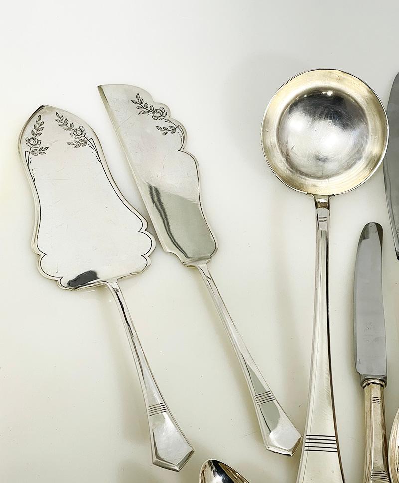 Set de couverts 87 pièces Silver 800 by Fimara en vente 4
