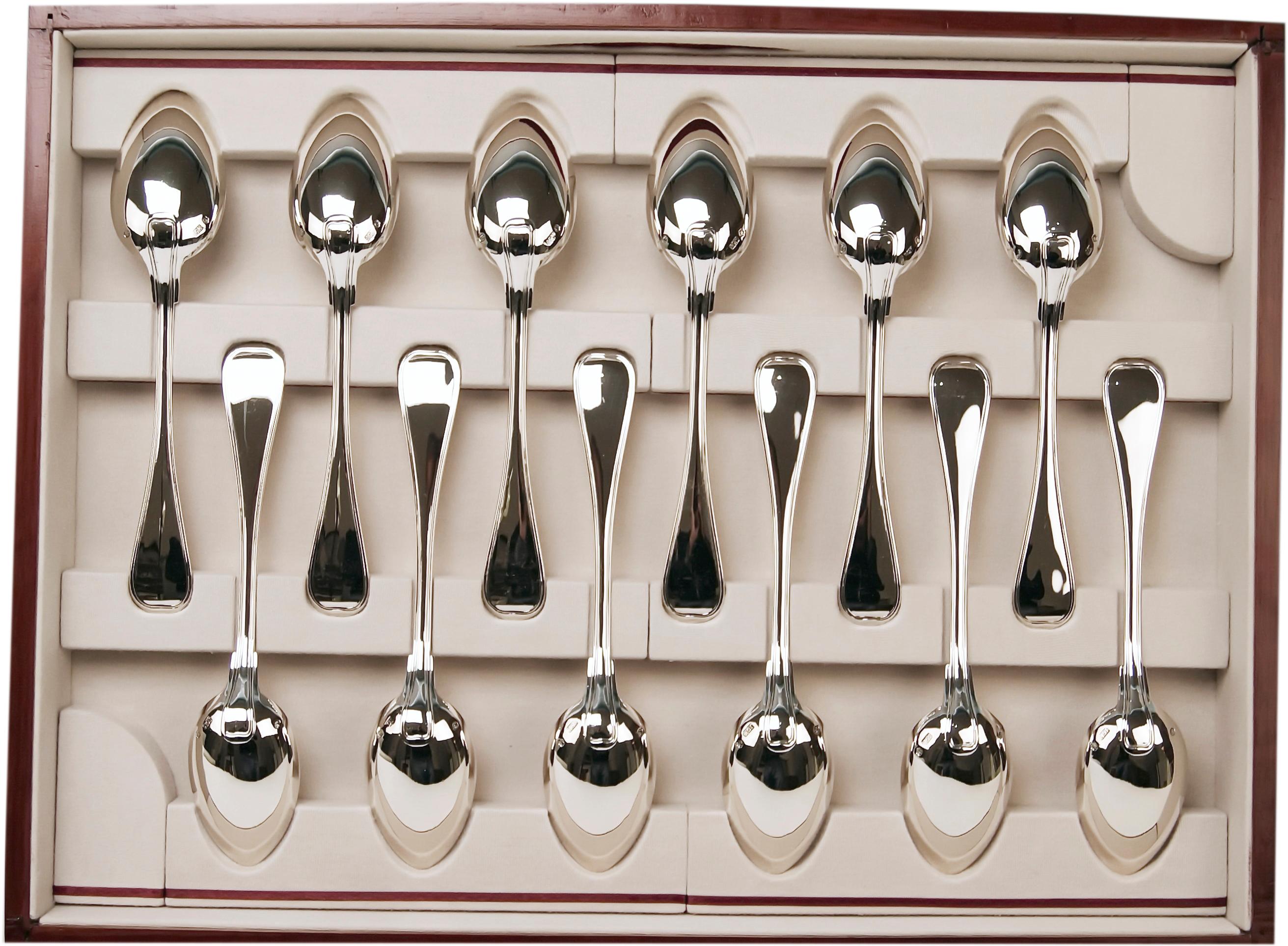 Austrian Silver 800 Cutlery Set Klinkosch Austria Vienna 91 Pieces 12 Persons Made 1900
