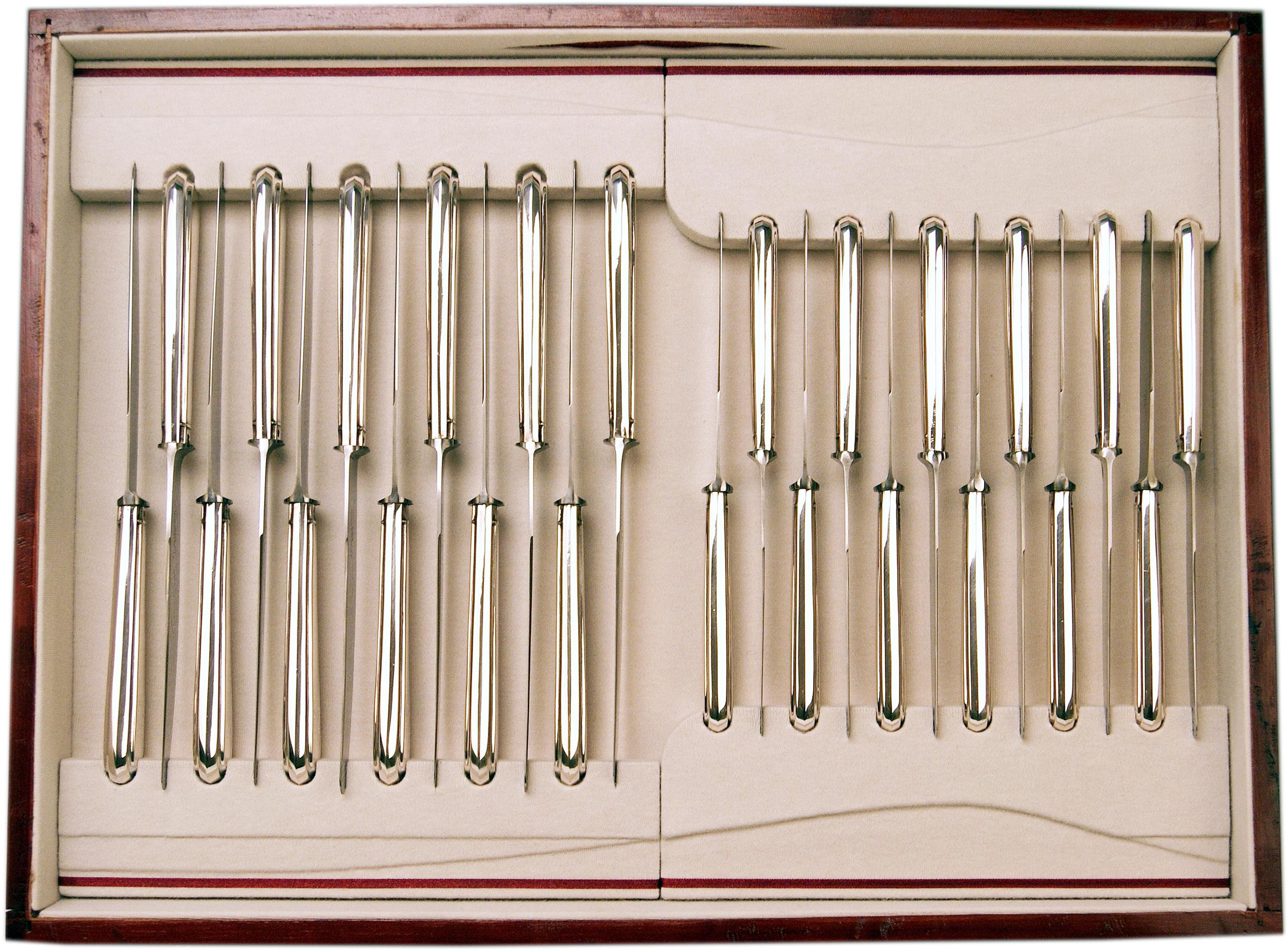 Silver 800 Cutlery Set Klinkosch Austria Vienna 91 Pieces 12 Persons Made 1900 1