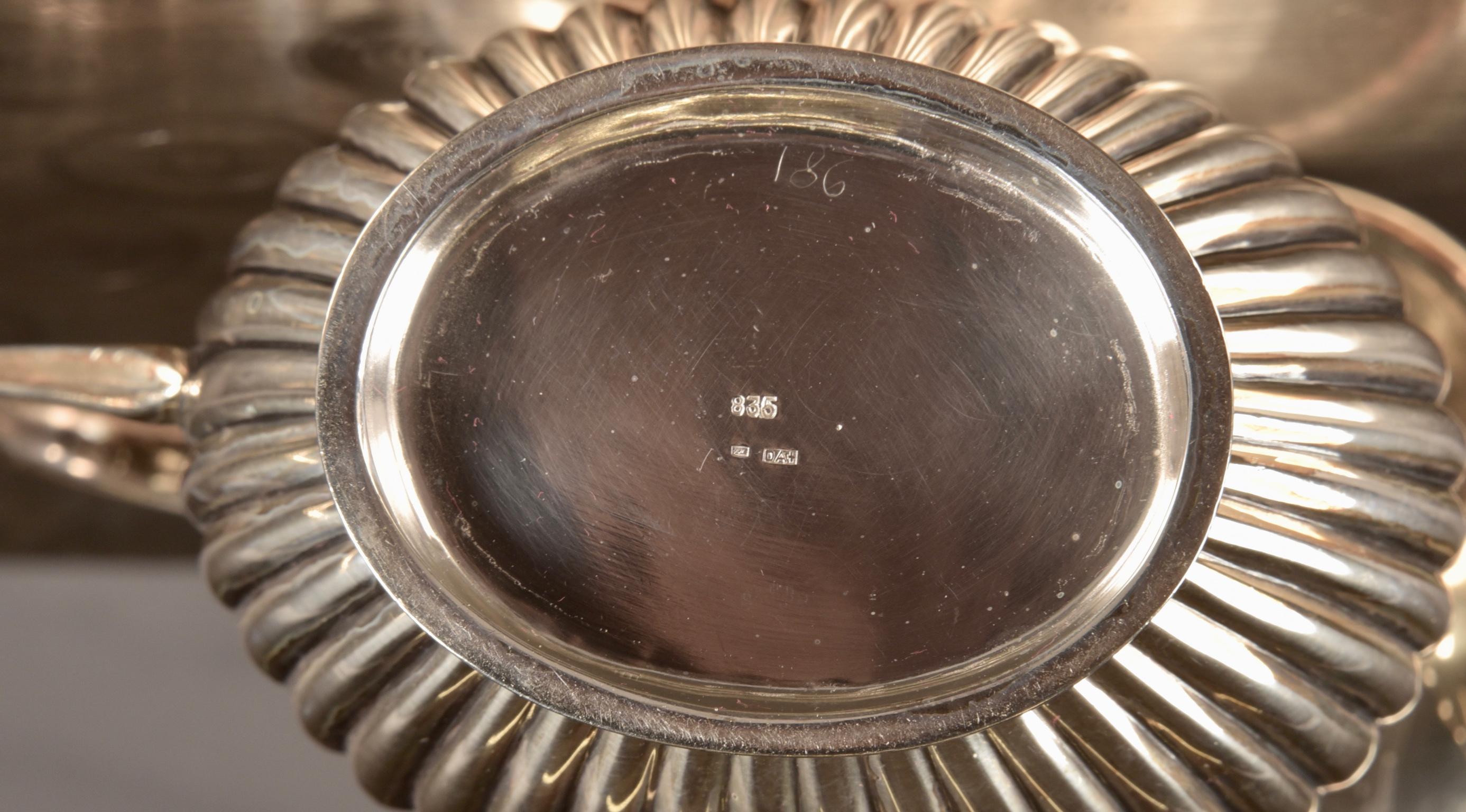 Dutch Silver '835/1000' Coffee and Tea Service Set, 5 Pieces, Netherlands, circa 2000