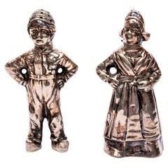 Silver 835 Dutch Girl and Boy Shakers