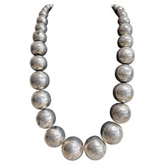 Collana in argento 925 vintage con perline