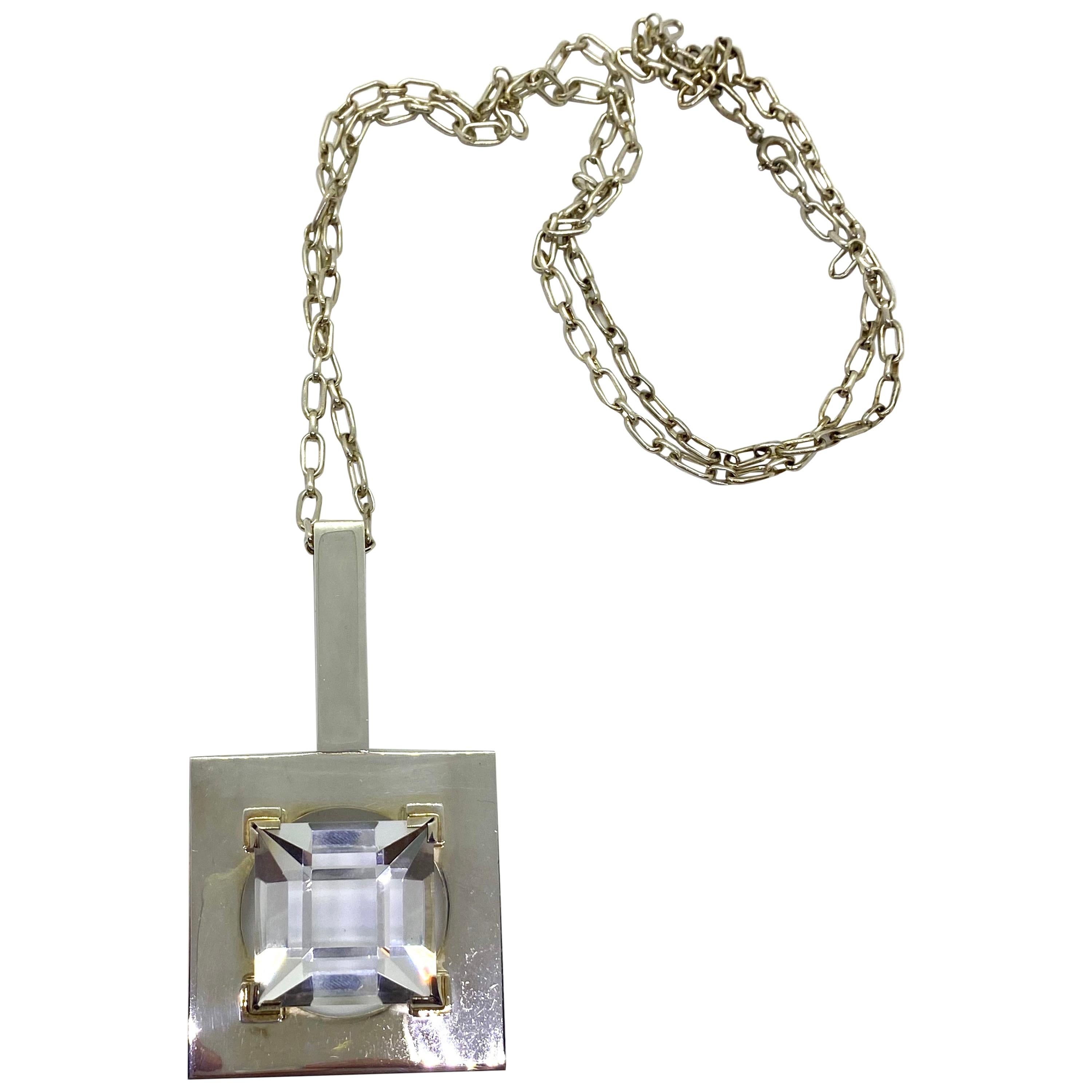 Silver 925 Rock Crystal Finland Mirjam Salminen Kaunis Koru
