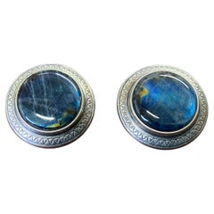 Pendientes de plata 925H Spectrolita Finlandia Joyería Kalevala.