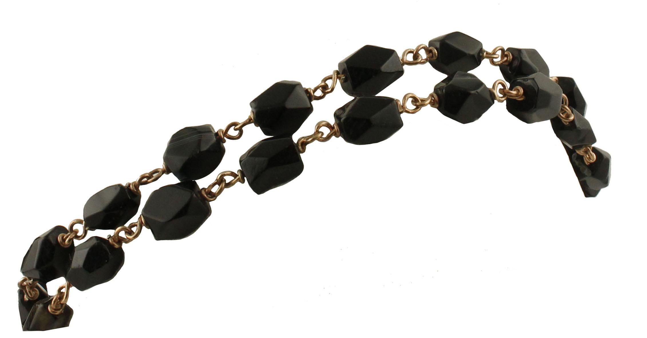 Taglio rotondo Collana in agata d'argento in vendita