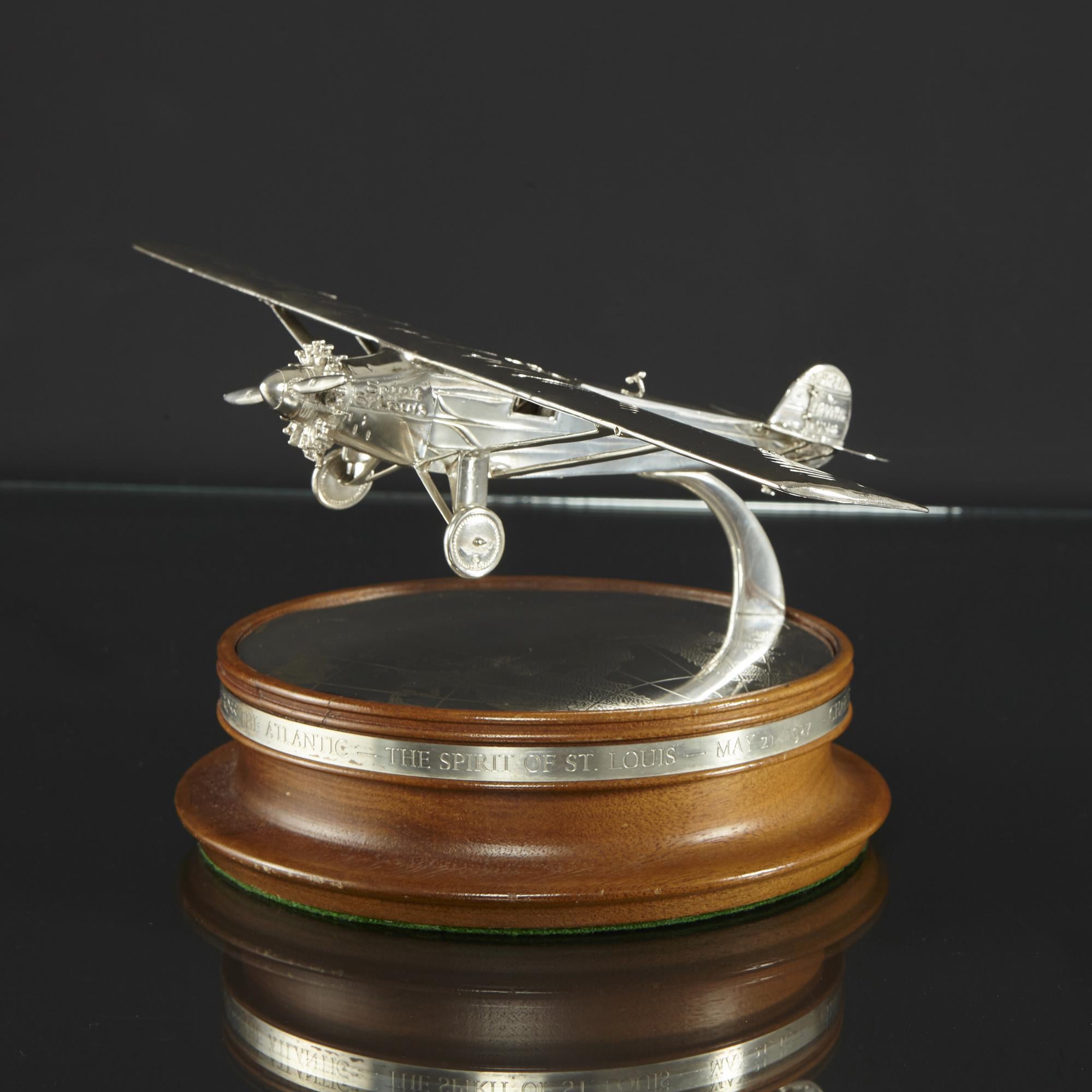 Silver Airplane Model of the Spirit of St Louis 4