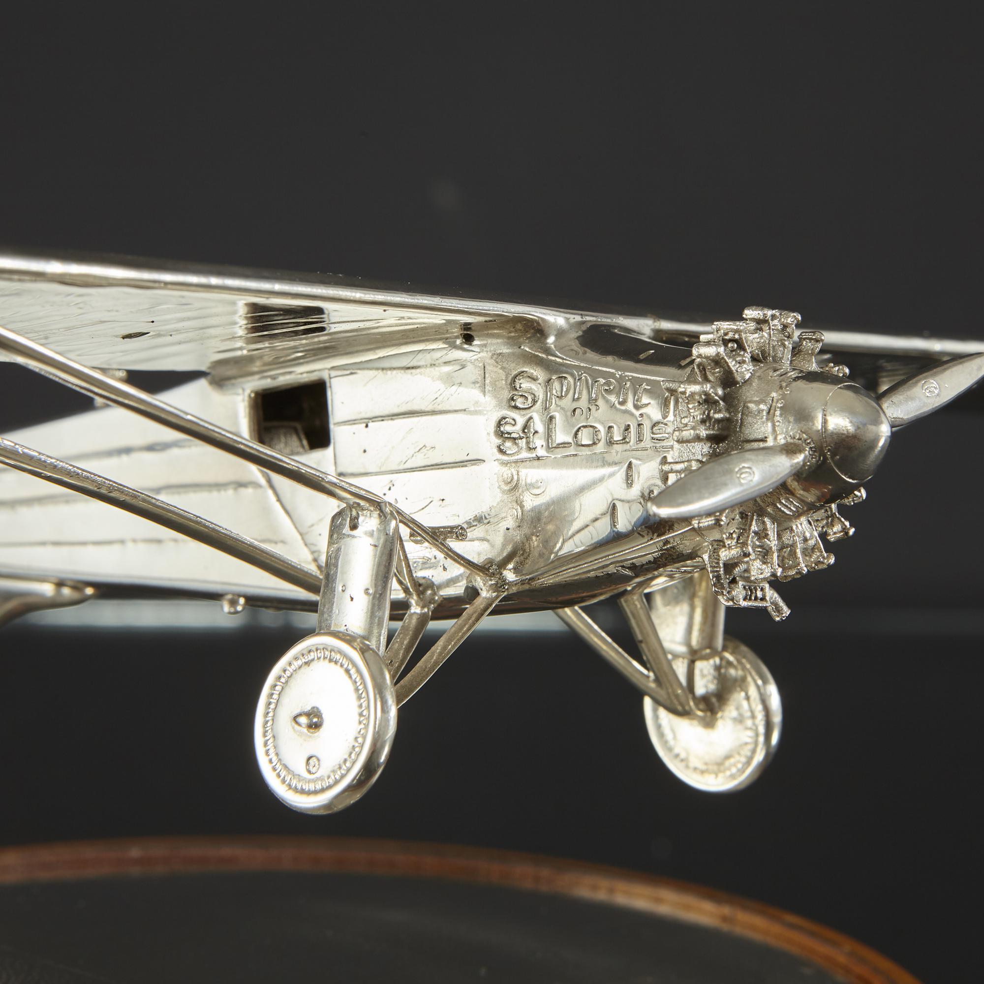 Italian Silver Airplane Model of the Spirit of St Louis