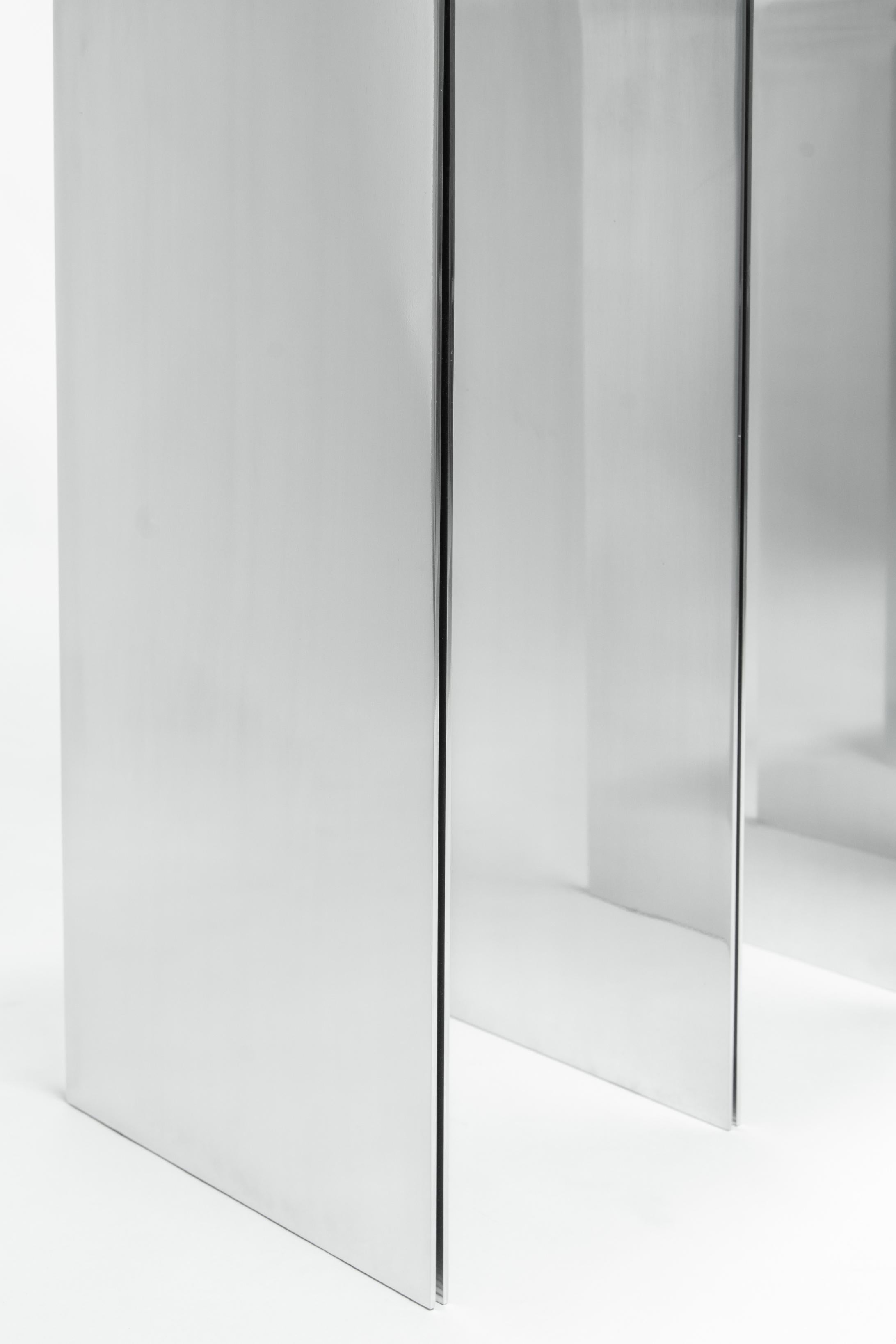 Silver Aluminum Console by Pietro Franceschini For Sale 9