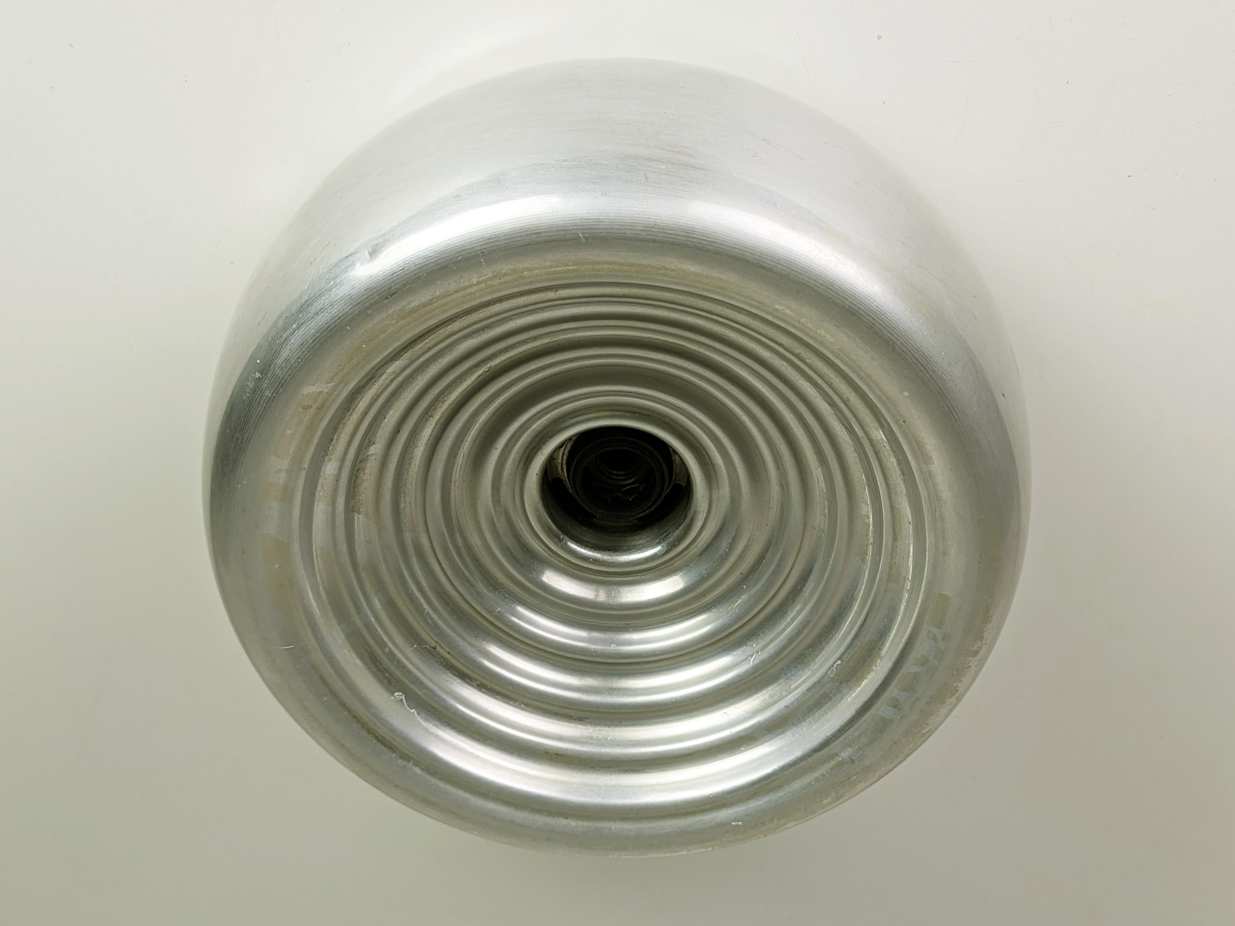 Space Age Silver Aluminum wall/ceiling lamp Padina by Achille Castiglioni for Flos, 1960s For Sale