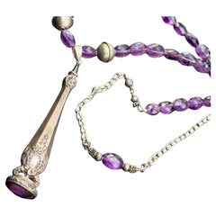 Silver Amethyst Pendant Necklace One of Kind