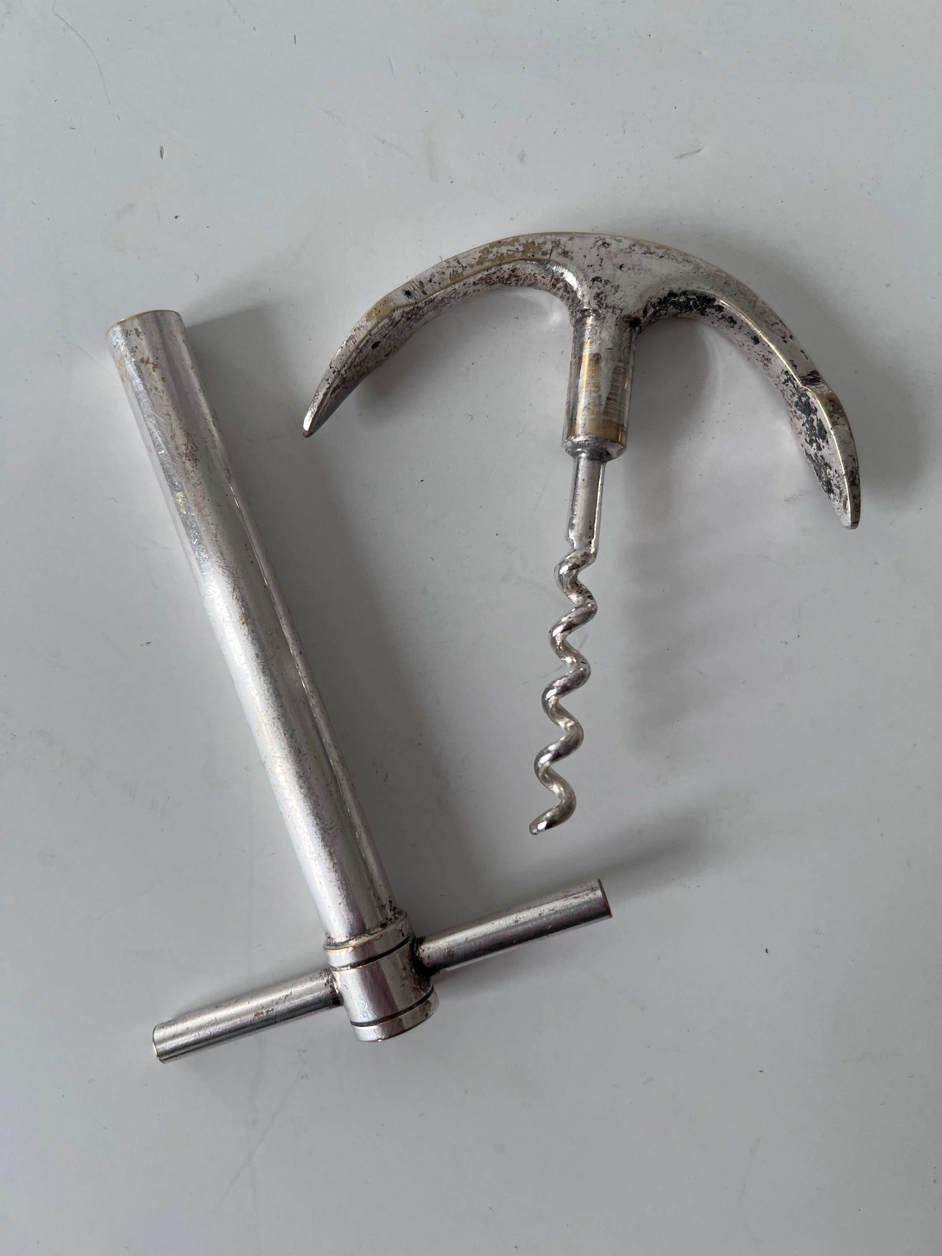 French Silver Anchor with Hidden Cork Screw from Paris, France For Sale