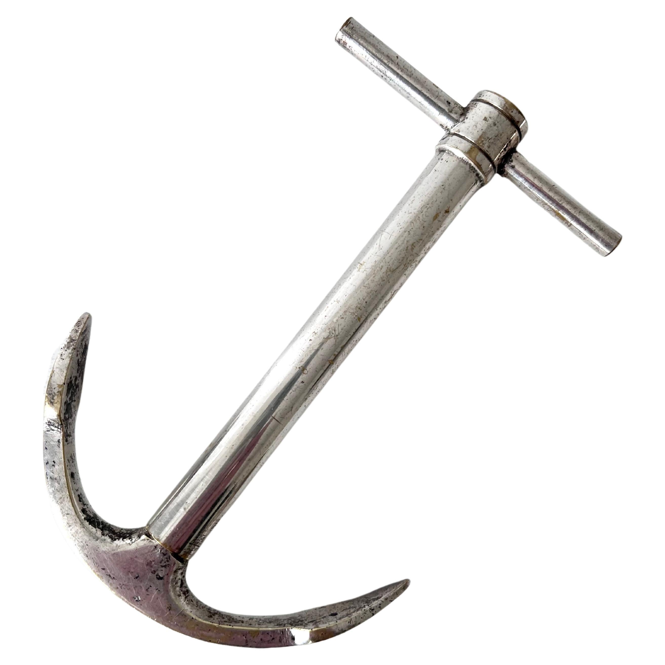 Silver Anchor with Hidden Cork Screw from Paris, France For Sale