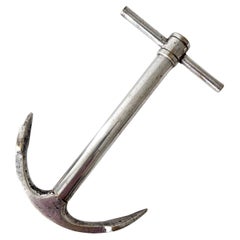 Vintage Silver Anchor with Hidden Cork Screw from Paris, France