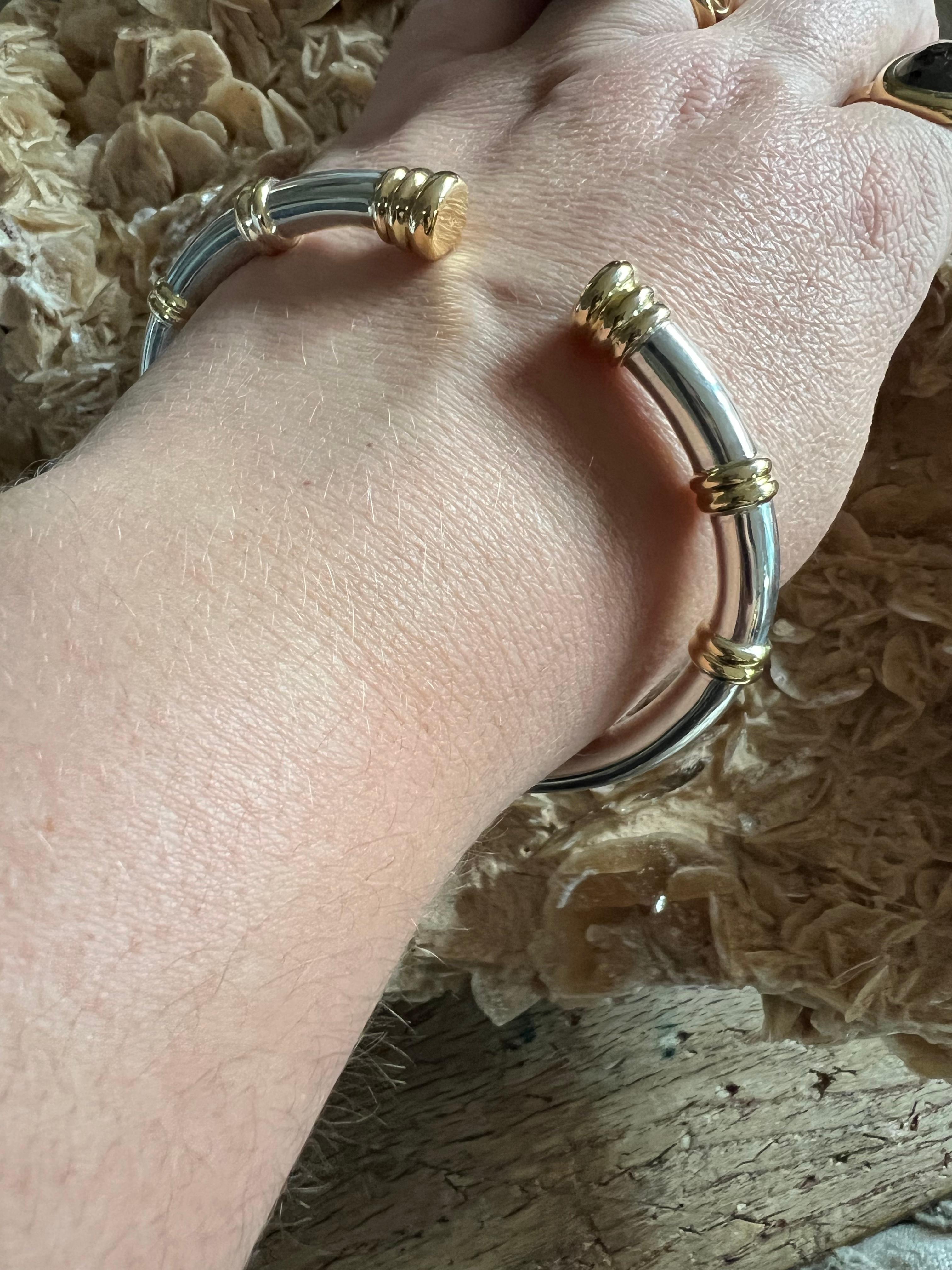 Women's or Men's Silver and 18k gold bracelet by Lalaounis.