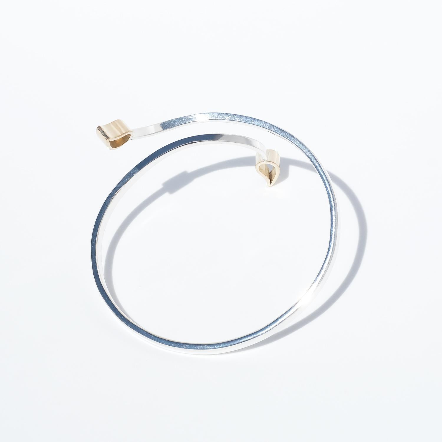 da uomo o donna Bracciale in argento e oro 18 carati di Göran Kuhlin Realizzato nel 2007 in vendita