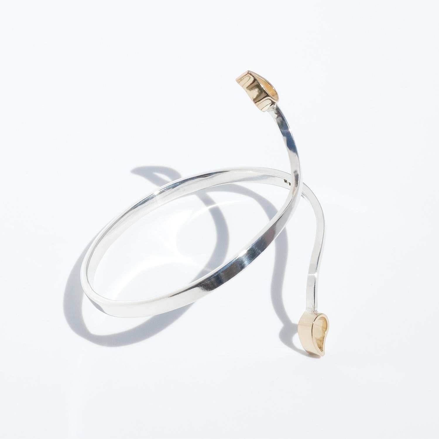 Bracciale in argento e oro 18 carati di Göran Kuhlin Realizzato nel 2007 in vendita 1