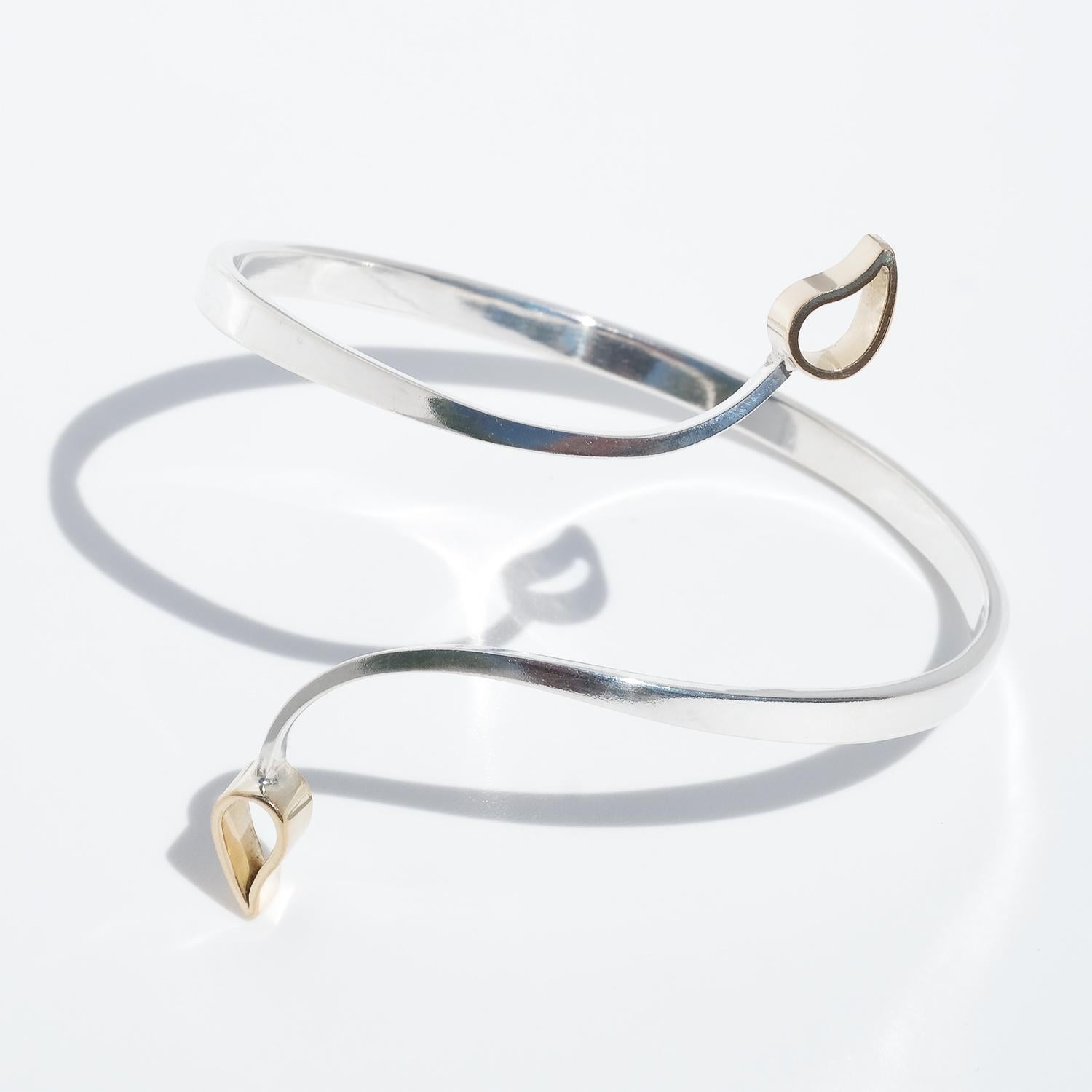 Bracciale in argento e oro 18 carati di Göran Kuhlin Realizzato nel 2007 in vendita 2