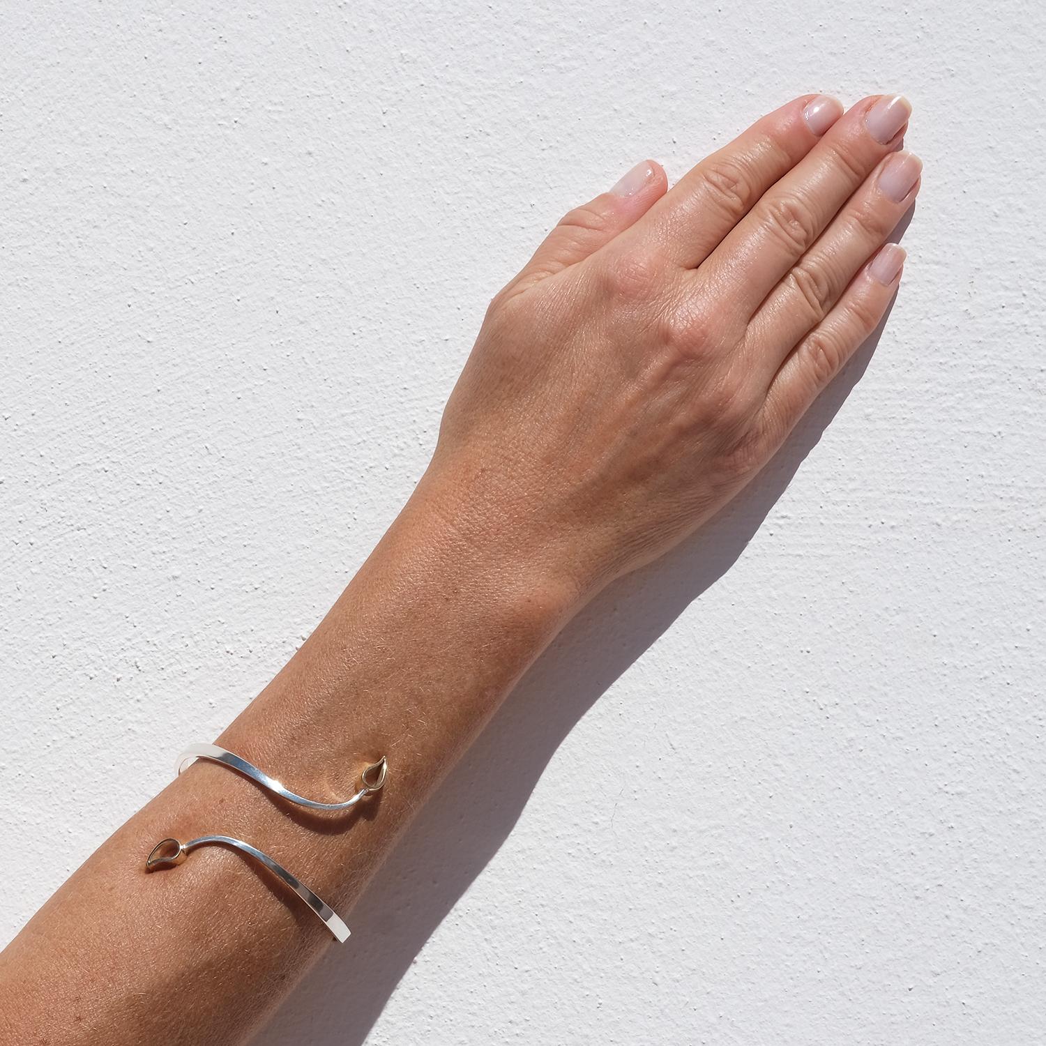Bracciale in argento e oro 18 carati di Göran Kuhlin Realizzato nel 2007 in vendita 4