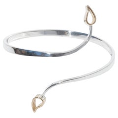 Manschettenarmband aus Silber und 18 Karat Gold von Göran Kuhlin Hergestellt 2007
