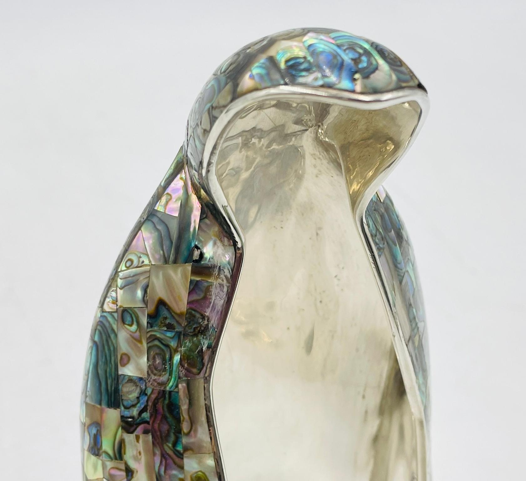 Silver and Abalone Shell Madonna Sculpture by Emilia Castillo for Los Castillo For Sale 2