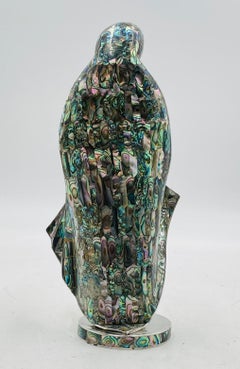 Silver and Abalone Shell Madonna Sculpture by Emilia Castillo for Los Castillo