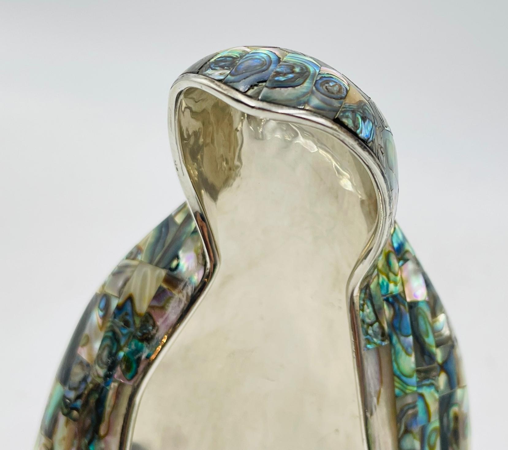 Silver and Abalone Shell Madonna Sculpture by Emilia Castillo for Los Castillo For Sale 1