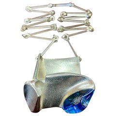 A Silver et  Acrylique Finlande 1974 Björn Weckström for Lapponia Collier "Monoliitti" Lapponia