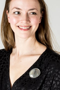 Silver and Agate Brooch from Kaunis Koru, Finland, 1962