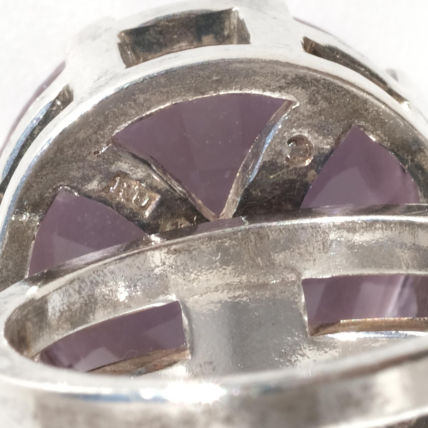 Anello in argento e ametista di Rey Urban del 1972 in vendita 5