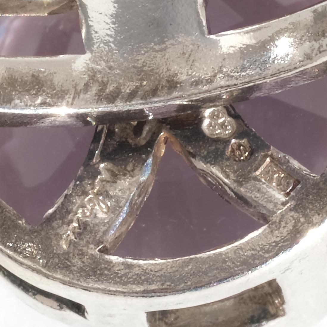 Anello in argento e ametista di Rey Urban del 1972 in vendita 6